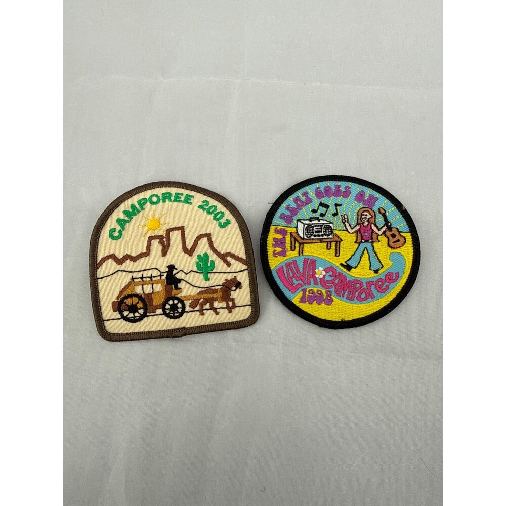 vintage Girl Scout embroidered patches from camporee events